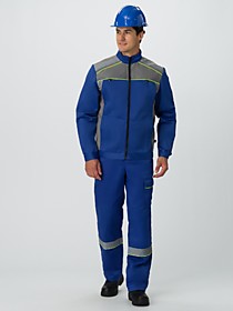 Костюм Практик-2 СОП (тк.Смесовая,210) п/к, васильковый/серый 68-70 (136-140), 182-188