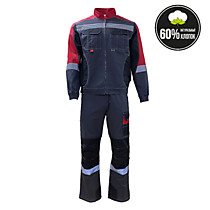 Костюм «ФОРМУЛА КОТТОН» ФБ1 куртка, брюки, т/серый, чёрный, красный (64-66) 128-132/170-176