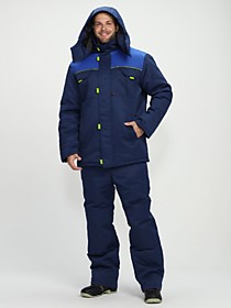Костюм зимний Фаворит-1 (тк.Смесовая,210) брюки, т.синий/васильковый р.44-46/170-176