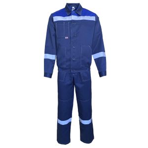 Костюм «Енисей» летний куртка, п/к, цв. т.синий с васильком