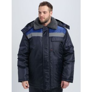 Куртка зимняя Бригада (тк.Оксфорд), т.синий/васильковый